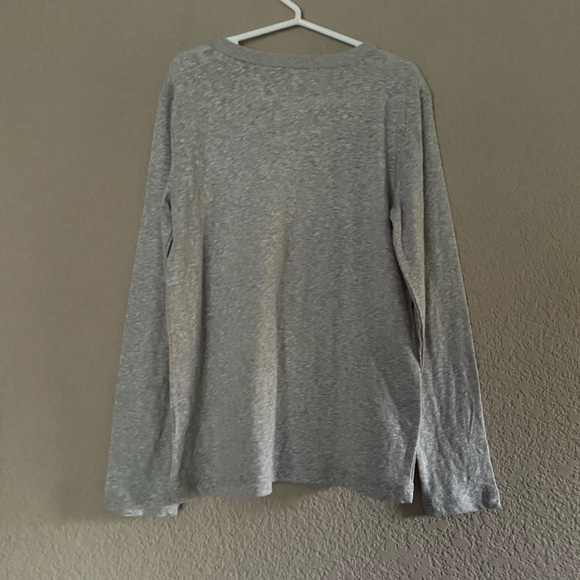 J. Crew Crewcuts Kids' long-sleeve glitter unicorn T-shirt gray Sz 8 sparkle - Picture 2 of 4